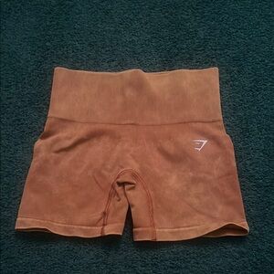 Gymshark Brown Bike Shorts High-Waisted Compression